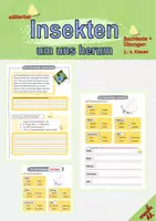Vorschau - Stationenlernen - Insekten- um uns herum - Sachtexte+ Übungsaufgaben - Deckblatt