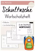 Vorschau - Arbeitsblätter - Mini-Wortschatzheft: In der Schultasche (Selbstlernheft DaZ) - Deckblatt