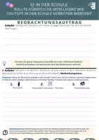 Vorschau - Arbeitsblätter - Talkshow "Sollte Künstliche Intelligenz in der Schule verboten werden?" - Seite 1