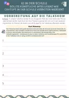 Vorschau - Arbeitsblätter - Talkshow "Sollte Künstliche Intelligenz in der Schule verboten werden?" - Seite 2