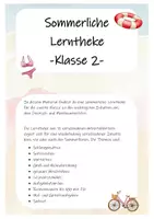 Vorschau - Arbeitsblätter - sommerliche Lerntheke für Klasse 2/3 - Deckblatt
