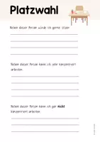 Vorschau - Arbeitsblätter - eigene Platzwahl - Arbeitsblatt (Sitzordnung) - Seite 1