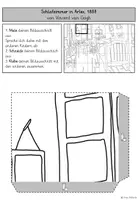 Vorschau - Arbeitsblätter - Gemeinschaftsbild / Kooperatives Poster - "Schlafzimmer in Arles" von Vincent van Gogh - Seite 3