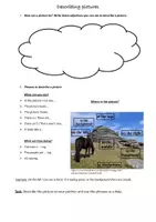 Vorschau - Arbeitsblätter - Worksheet Describing Pictures - Deckblatt