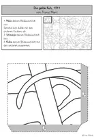 Vorschau - Arbeitsblätter - Gemeinschaftsbild / Kooperatives Poster - "Die gelbe Kuh" von Franz Marc - Seite 2