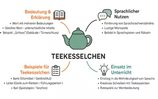 Vorschau - Arbeitsblätter - Arbeitsblätter zum Thema "Teekesselchen" + Lösung & MP3 + Mindmap + Infografik - Seite 2