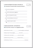 Vorschau - Arbeitsblätter - Aktiv-Passiv -Ein Kurztest (Fach Deutsch) - Seite 1