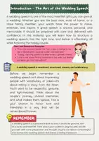 Vorschau - Arbeitsblätter - Writing a Wedding Speech: Structure, Emotion, Tips - Seite 1