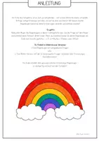 Vorschau - Arbeitsblätter - Mein Schuljahr in Farben 🌈 🖍️ Der bunte Erinnerungs-Regenbogen - Seite 1