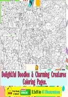 Aperçu - Feuilles d'exercices - Delightful Doodles & Charming Creatures Coloring Pages - Page de couverture