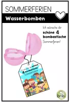 Vorschau - Mal- und Bastelvorlagen - Sommerferien - Geschenk Schüler - Wasserbomben - Deckblatt