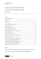 Vorschau - Unterrichtsreihen - UR Stephen King - Carrie UE 1-5 von Kassio - Deckblatt
