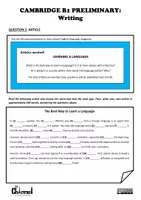 Aperçu - Feuilles d'exercices - B1 PRELIMINARY – WRITING TASKS: Email, Article & Story (2) - Page 2