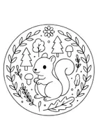 Vorschau - Mal- und Bastelvorlagen - Mandalas Waldtiere - Seite 1