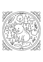 Vorschau - Mal- und Bastelvorlagen - Mandalas Waldtiere - Seite 2