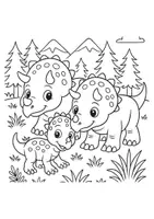 Vorschau - Mal- und Bastelvorlagen - Ausmalbilder Dinosaurier - Seite 1