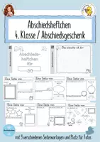 Vorschau - Arbeitsblätter - Abschiedsheft / Erinnerungsbuch / Abschiedsgeschenk - Deckblatt