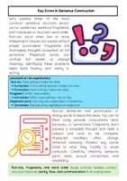 Vorschau - Arbeitsblätter - Common Sentence Structure Mistakes: Fragmente, Fortsetzungen, Ordnung - Seite 2
