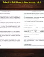 Vorschau - Arbeitsblätter - Arbeitsblatt - Deutsches Kaiserreich - Geschichte 8. Klasse - Deckblatt