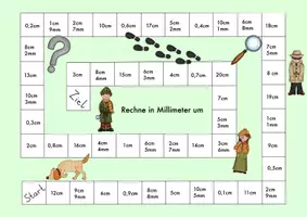 Vorschau - Spiele - Längen Würfelspiel (Millimeter, Zentimeter, Meter) - Seite 2
