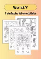 Vorschau - Arbeitsblätter - Wo ist? - 4 einfache Wimmelbilder - Deckblatt