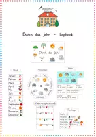 Vorschau - Arbeitsblätter - Durch das Jahr: Lapbook - Sachunterricht / DaZ - Kl. 3/4 (Kalender & Zeit) - Deckblatt