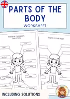 Aperçu - Fiches - English Picture Dictionary – Body Parts Vocabulary (ESL/EFL) - Page de couverture