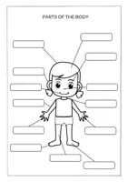 Aperçu - Fiches - English Picture Dictionary – Body Parts Vocabulary (ESL/EFL) - Page 1