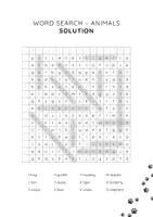 Aperçu - Fiches - ANIMALS / Word Search / English Puzzle / EFL ESL - Page 3