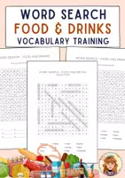 Aperçu - Fiches - Word Search: Food and Drinks / English Puzzle / EFL ESL - Page de couverture