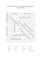 Aperçu - Fiches - Word Search: Food and Drinks / English Puzzle / EFL ESL - Page 3