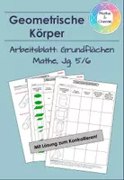 Vorschau - Arbeitsblätter - Arbeitsblatt "Körper und ihre (Grund-)Flächen" - Deckblatt