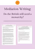 Vorschau - Arbeitsblätter - Mediation Writing: Do the British still need a monarchy? - Deckblatt