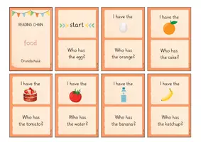 Vorschau - Spiele - Lesekette/reading chain – food - Seite 1