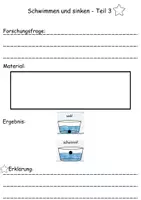 Vorschau - Stationenlernen - Schwimmen und Sinken - Tafelmaterial und Arbeitsblätter - Seite 2