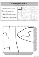 Vorschau - Arbeitsblätter - Gemeinschaftsbild / Kooperatives Poster - "Die großen blauen Pferde" von Franz Marc - Seite 2