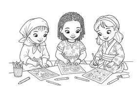 Vista previa - Manualidades / Dibujos para colorear - 20 Imágenes para colorear – Colorear el mundo de la aceptación - página 3