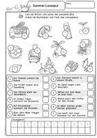 Vorschau - Stationenlernen - Lesen lernen Deutsch Klasse 1, 2, DaZ, Differenzierte Sommer-Lesespur - Seite 3