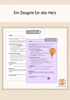 Vorschau - Arbeitsblätter - Ein Zeugnis für das Herz - Deckblatt