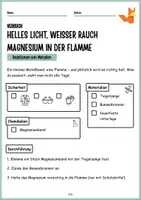 Vorschau - Arbeitsblätter - Magnesium in der Flamme - Metalle - Theorie, Protokoll, Arbeitsblätter, Differenziert - Seite 3