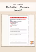 Vorschau - Arbeitsblätter - Das Prädikat Übungsblatt - Deckblatt