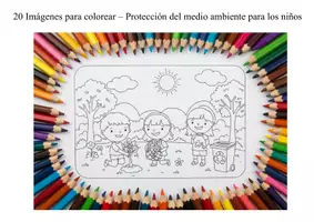 Vista previa - Manualidades / Dibujos para colorear - 20 Imágenes para colorear – Protección del medio ambiente para los niños - Portada