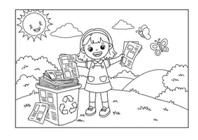 Vista previa - Manualidades / Dibujos para colorear - 20 Imágenes para colorear – Protección del medio ambiente para los niños - página 3