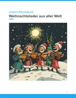 Vorschau - Unterrichtsreihen - Weihnachtslieder Musikunterricht Klasse 5-9 - Weltmusik - Deckblatt