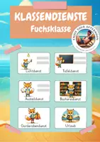 Vorschau - Bildkarten - Klassendienste Fuchsklasse - Deckblatt