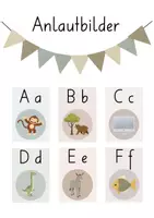 Vorschau - Spiele - (wachsendes) Materialpaket: Anlautbilder | ABC | Grundschrift | Basisschrift - Deckblatt