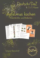 Vorschau - Unterrichtsreihen - Rezepte Apfelmus kochen DaZ Unterricht - Deckblatt