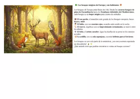Vista previa - Manualidades / Dibujos para colorear - Animales de los bosques europeos Aprender y colorear - página 2