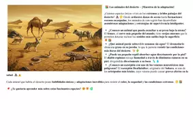 Vista previa - Manualidades / Dibujos para colorear - Animales del desierto - aprender y colorear - página 2