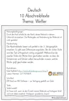 Vorschau - Arbeitsblätter - 10 Abschreibtexte zum Thema Wetter für die 3. Klasse (Deutsch) - Seite 1